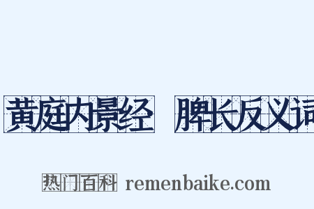 黄庭内景经·脾长反义词是什么意思的图片